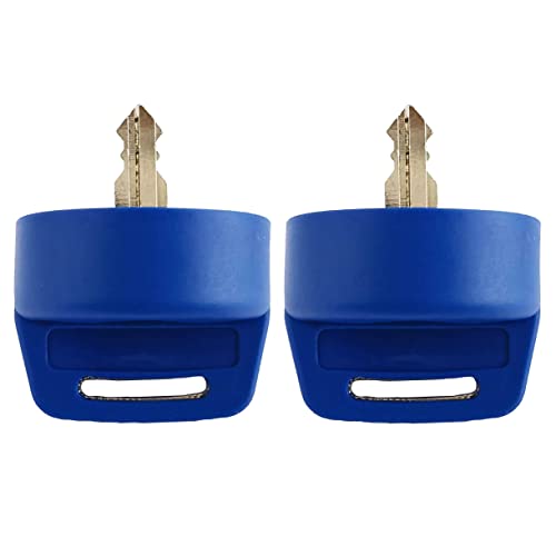 DVPARTS 2X Ignition Switch Key Cover Compatible with Polaris General Ranger Sportsman Quad RZR 570 800 900 XP1000 Yamaha G9 G14 G16 G22 G29 Golf Cart Key (Blue)