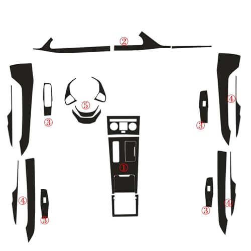 Autocollants carbone 5D pour Chery Exeed LX protection console centrale