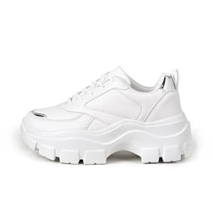 Niluber Women’s Chunky Platform Sneakers Lace-Up Casual Fashion Walking Sport Shoes