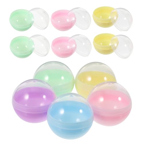 OHPHCALL 100pcs Semi-Transparent Capsules Balls Round Vending Machine Capsules Gumball Machine for Kids Craft Balls Toy Supplies