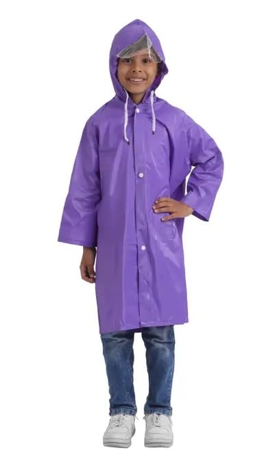 Image of WKLOUYHE Rainwear Boys Raincoat Hood Raincoat Kids Rain Suit Pack Of 01