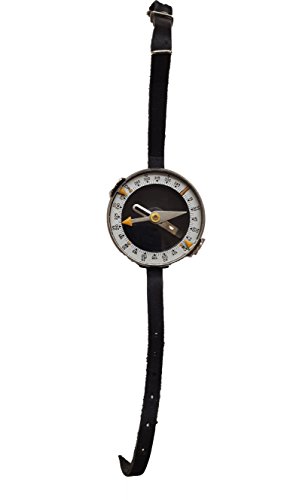 Brújula de pulsera soviética antigua rusa Vintage USSR con banda de cuero Adrianov miniatura 2