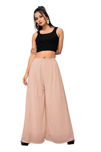Image of Georgette Bonanza Soft Flared Palazzo (MID Waist)
