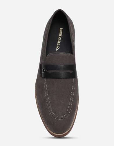 Image of Monte Carlo Mens Solid Slip on Micro Fiber Penny Loafers (201823FW)
