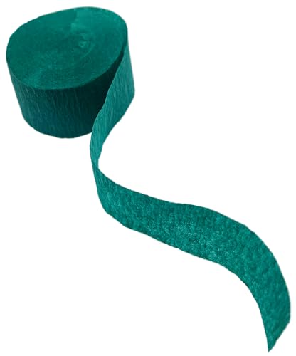 Serpentinas de papel crepe verde-escuro (verde floresta, 1 rolo)