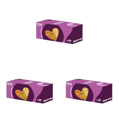 Image of MOM - Meal of the Moment, Roasted & Salted Nut Mix Combo Dispenser, 10 Pouches each of 12g - Rich source of fiber | High in Protein | Smart Snack | Dry Fruit (Pack of 3)