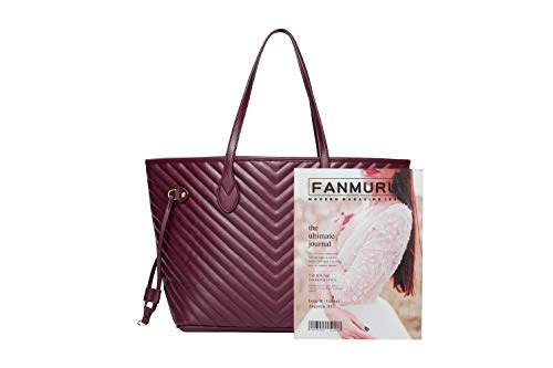 Daisy-Rose-Tote-Shoulder-Bag-and-Matching-Clutch-PU-Vegan-Leather-Handbag-for-Travel-Work-and-School