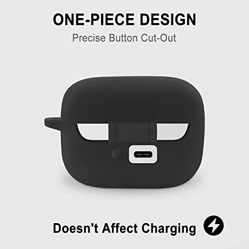 Image of Silicone Cover Compatible for Sony Linkbuds S WF-LS900N Bluetooth Earbuds case - Shockproof, Anti-Slip Sony linkbud s case (Earbuds and Charging Cover not Included) (Black)