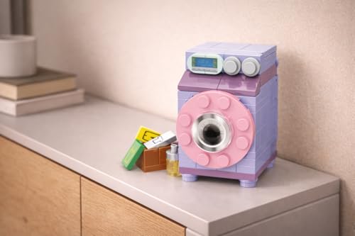 Image of STEM Home Appliance Washing Machine Building Blocks Set (91 Pcs) | DIY Kitchen & Pretend Play Toy for Kids 6+ Years (Boys & Girls) | Educational Role Play Creativity Toy