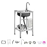 Es eignet sich perfekt zum Händewaschen und Reinigen von Lebensmitteln, Obst und Gemüse in Küchen, Bars, Restaurants, Dessertläden, Reinräumen, Selbstbedienungsrestaurants, Garagen oder anderen gewerblichen Einrichtungen. Es ist auch eine nützliche Ausrüstung für Garten- oder Gartengrills.