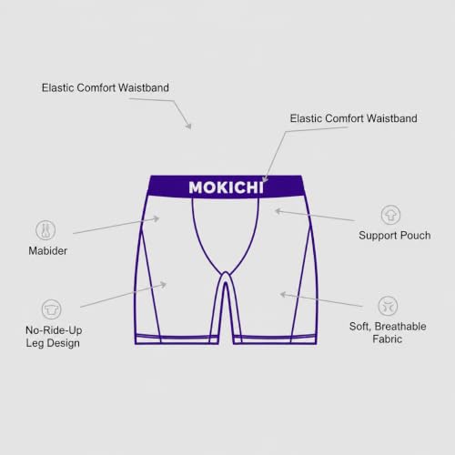 Image of MC Men's Premium Microfiber Boxer Briefs | Ultra Soft Stretch Trunks | Breathable Moisture-Wicking Innerwear | Comfort Fit | Anti-Chafing | Solid Colors | Multipack Available
