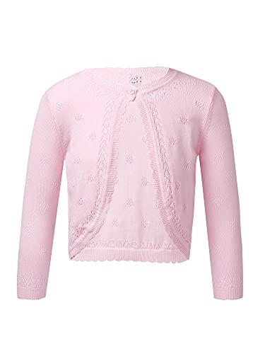 Kids Girls' Cardigan Shrug Ruffled Cropped Knit Sweater Dressy Bolero Jacket Flower Girl Dress Cover up
