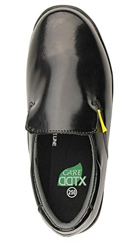 DDTX Slip Oil Resistant Slip-on Mens Work Shoes Black/White3