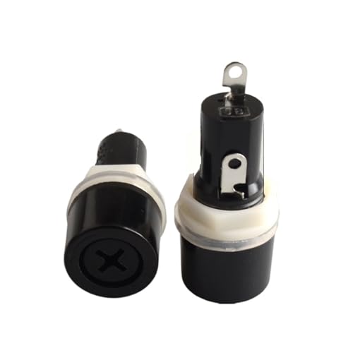 Porte-fusible 5x20mm en verre douille noire de montage sur panneau 5*20