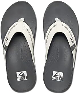 Reef Men's Cushion Spring Flip-Flop, Grey/White, 12 | Image 1