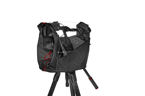 Manfrotto MB PL-CRC-15 Copertura Antipioggia per Videocamere HDV Compatte, per Reflex, Impermeabile e Trasparente, Protegge da Polvere e Pioggia, per Fotografi e Videomaker, Nero/Antracite