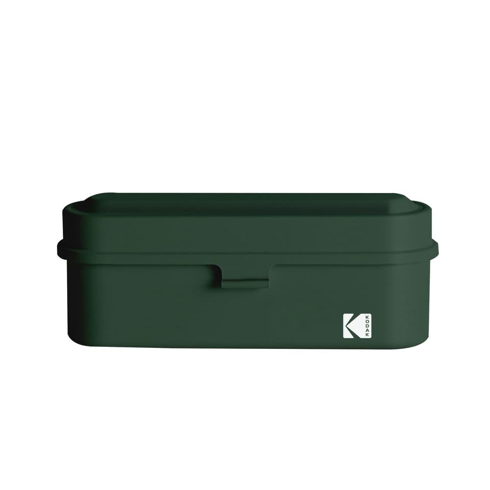 Kodak Film Case Estuche para 5 Rollos de películas de 35 mm – Compacto, Retro Caja de Acero para clasificar y salvaguardar Rollos de película (Oliva) (película no incluida)