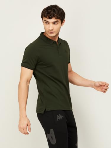 Image of Kappa Men Cotton Regular Fit Solid T Shirt