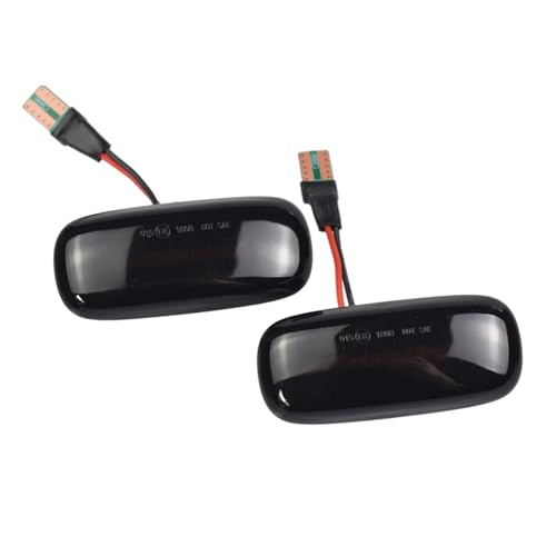 Feu de position clignotant dynamique à défilement LED étanche noir fumé pour auto