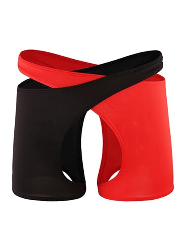 Mens Sexy Sissy Panties Boxer Shorts Exotic Open Front Boxer Briefs for Club Party Underpants