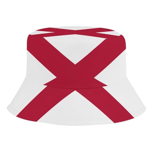 Alabama State FlagChildren's Bucket Hat for Boys and Girls, Breathable Summer Beach Hat52cm