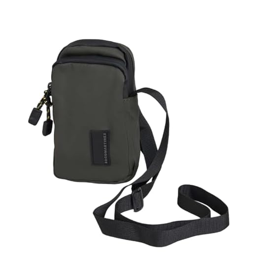 PACO MARTINEZ Porta Móvil para Hombre, Bolso Bandolera Hombre, Estilo Sport 6,2", Color Kaki, Idea de Regalo de Cumpleaños, Aniversario o Navidad