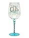 Top Shelf Decorative 40th Birthday Wine Glass, For Red or White Wine, Unique Gift Idea