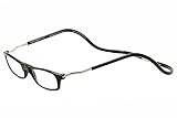 CliC XXL Adjustable Front Magnetic Connect Expandable Reading Glasses; Black +2.50