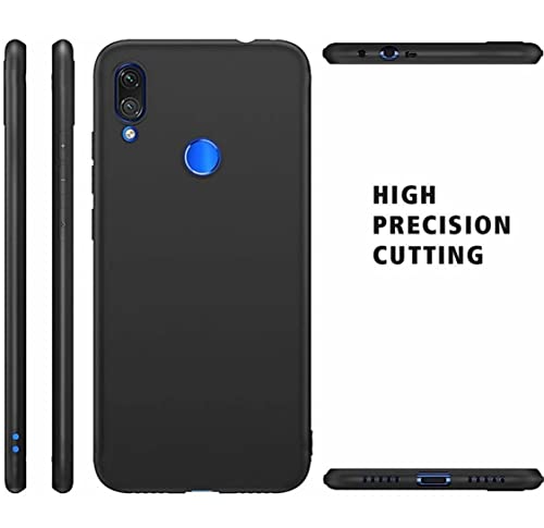 Image of Mobile Back Cover Case for Xiaomi Mi 7 (Silicone Case|CameraProtection|Black SC1510)