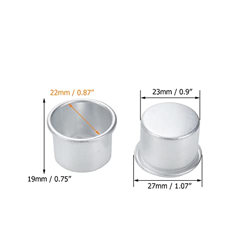 Coshar 30Pcs Candle Holders Candlestick Holder Cup Candle Drip Protectors Empty Case For Candle Making, 27X19Mm, (Silver) #TOP1