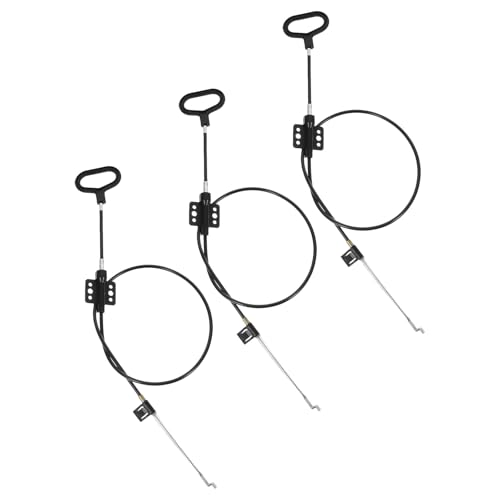 CLISPEED 3 Piezas de Repuesto para Sillón Reclinable con Palanca de Liberación y Cable Metálico de 98 Cm, Tirador con Anilla en D para Reparación del Mecanismo del Sofá, Compatible