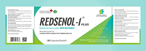 Redsenol – Contain 16 Rare Ginsenosides: Rk2 Rg3 Rg5 Rh2 Rk1 Rk3 –Panax Ginseng Extract, 20% Rare Ginsenosides – 3 Boxes X 90 Capsules #TOP3