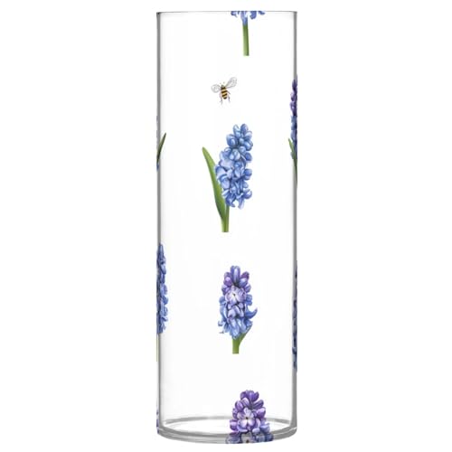 Vase unique en forme de jacinthes en plastique blanc de 30 cm pour décoration de table de salon, salle à manger