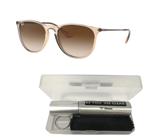 Ray-Ban RB4171 Sunglasses Bundle: RB 4171 ERIKA 651413 Erika Transparent Light Brown and Eyewear Cleaning Kit2