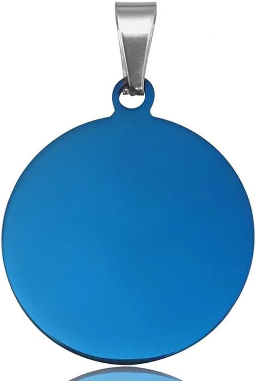 Stainless Steel Round Dog Tag Pendant, Customizable Pet ID Tag with Engraving, Multiple Sizes 15mm-35mm, 5 Color Options,30PCS per Set (Outer Hole Round, Rose Gold, Blank (No Text), 20mm)