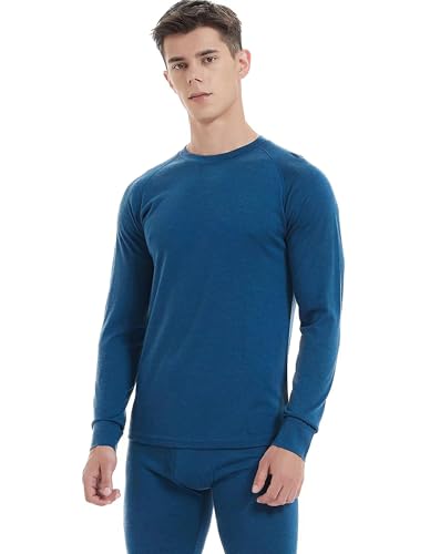 Iguana Mens 100% Merino Wool Base Layer Top - Winter Hiking Skiing Camping Thermal Underwear 190 GSM...