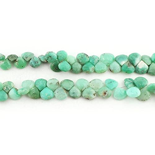 Perles chrysoprase bio en cœur facetté de haute joaillerie LKBEADS SB1050 pour pièces d'exception