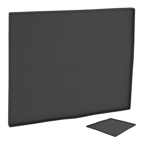 Angoily 衣類用保護パッド washing machine cover ドライヤートップカバー ドライヤートッププロテクター 洗える乾燥機トップマット 洗濯機用マット シリカゲル Black