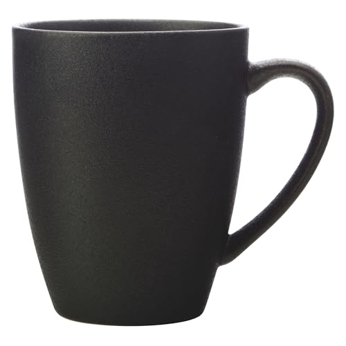 Image of Maxwell & Williams AX0353 400ml Coffee Mug - Set of 4 - Caviar Black Series - Ceramic Black