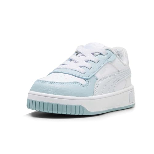 PUMA Kids Girls Carina Street Perforated Lace Up Sneakers Shoes Casual - Blue, White - Size 4 M2