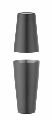 Miniatura 2 de Hendi Coctelera, Barup, Coctelera Boston Tin-On-Tin, Uso Universal, 2 Vasos Mezcladores Contrapesados: De 600ml, Ø90x H 140mm Y De 800ml, Ø92x H 174mm, Acero Inoxidable, Negro