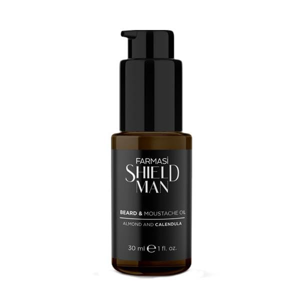 FARMASI Shield Men Beard & Moustache Oil - Nourishing and Soothing Formula for Healthy and Stylish Facial Hair, 1 fl. oz / 30 ml