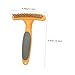 BESPORTBLE Dog Dematting Grooming Rake Brush Double Row Teeth for Shedding Ergonomic Handle Comfortable Use for Dogs and Cats Pet Grooming Tool