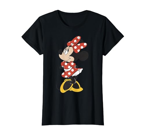 Disney Minnie Mouse classique Minnie Pose graphique T-Shirt, Femme, Noir, L