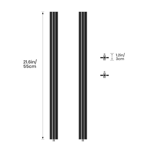Image of TARION Modular Base Extension Rod 43.3 inch /110cm Pole Set (2X 21.6 Sections)