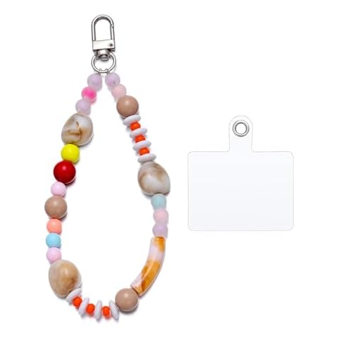 Cosace Phone Wrist Strap Acrylic Phone Charms Strap Detachable Cell Phone Lanyard with Tether Tab Wrist Strap for Phone Case PC-Buckle-ColorBeads Cover