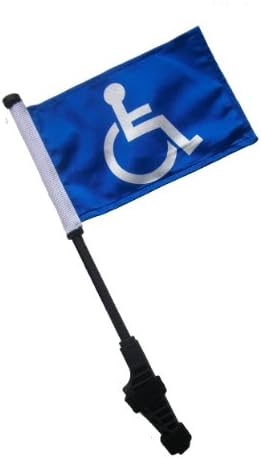 Handicap Small 6in.x9in. Golf Cart Flag EZ On & Off Bracket
