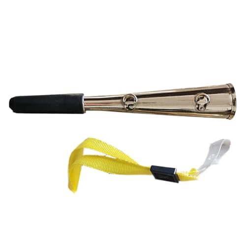 ラウドホーン - ハンギングロープポータブルホイッスル付きトラック用エアホーン|亜鉛合金シングルトランペットトラック|鉄道高速道路の庭のための耐摩耗性信号ホーン