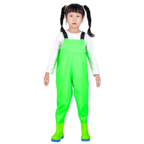 NEWKITS Kinder Wathose - Wasserdichte Anglerhose Mit Verstellbaren Trägern