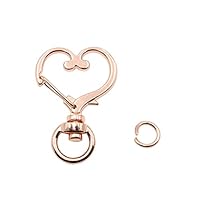 Amazon.co.jp: [KUKU工房] ハート型ナスカン 回転式 キーホルダー 金具